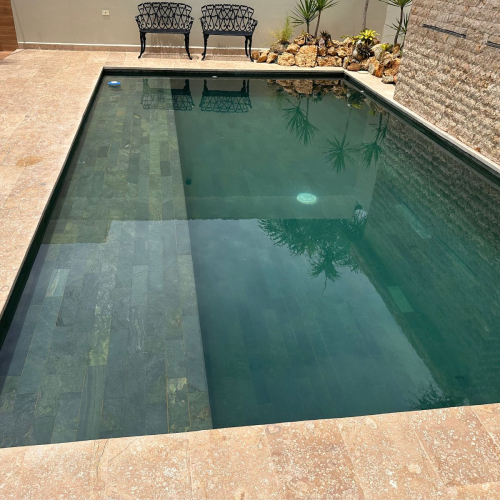 Piso Piscina Mármol Crema Siberia