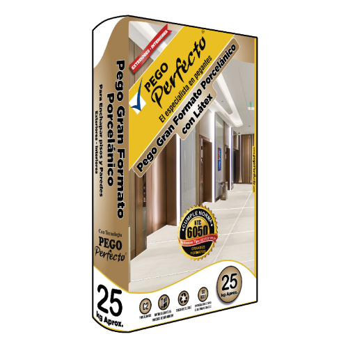Pego Gran Formato Porcelánico Con Látex Int/Ext 25kg