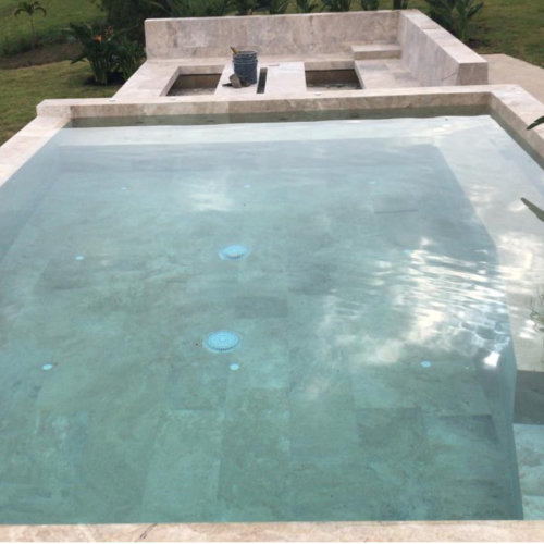 Piso Piscina Travertino Ivory Classic