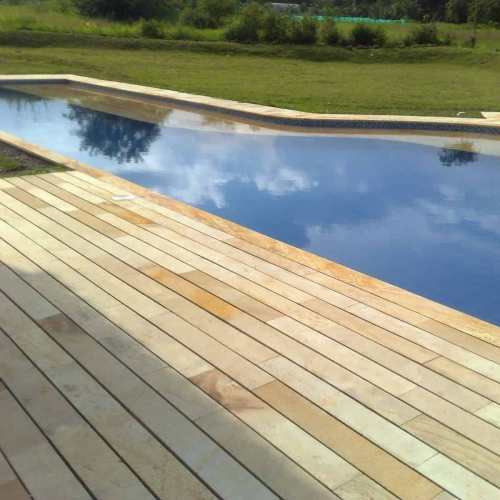 Piso Piscina Piedra Muñeca Crema