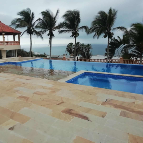 Piso Piscina Piedra Muñeca Crema