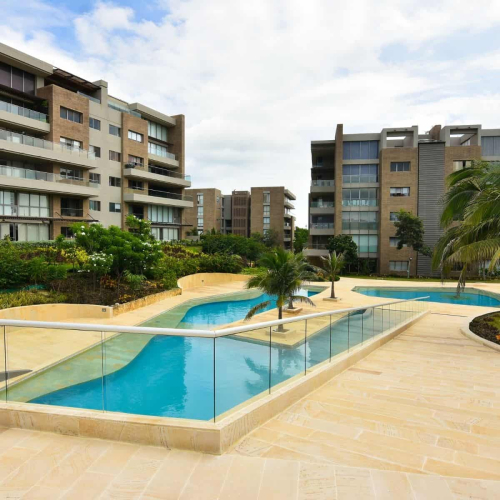 Piso Piscina Piedra Muñeca Crema